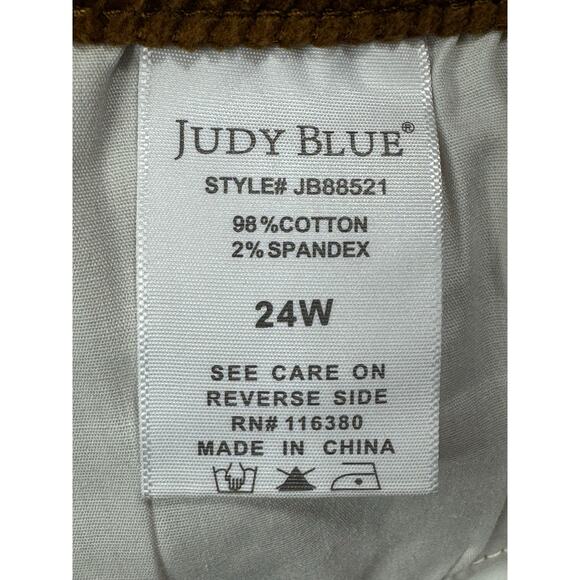 Judy Blue Women's Bootcut Brown Corduroy Pants - Size 24W (46x32.5) - Picture 6 of 6